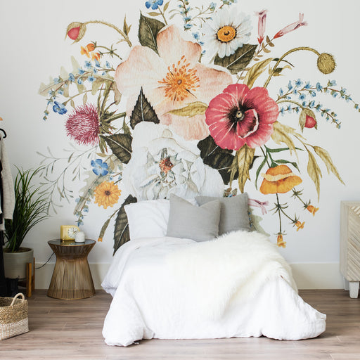 blooming wall wallpaper