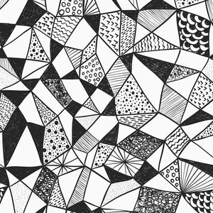 black and white geometric image