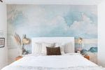 Watercolor Blue & Grey Cloud Wallpaper