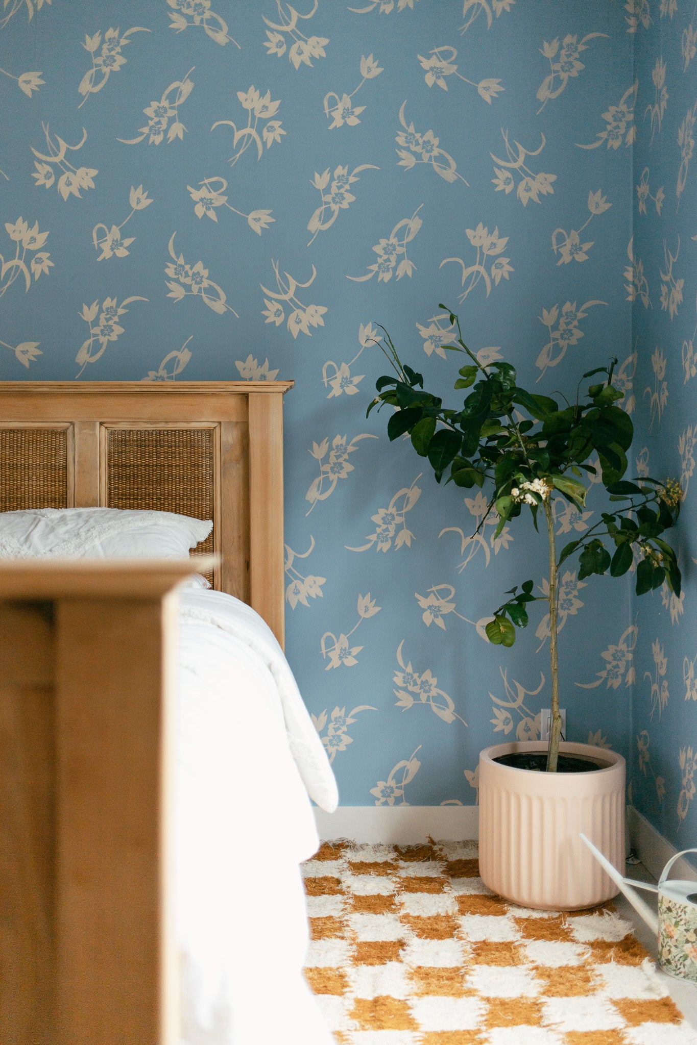 Toddler Room Reveal | Spring's Favourite Blue Floral Wallpaper