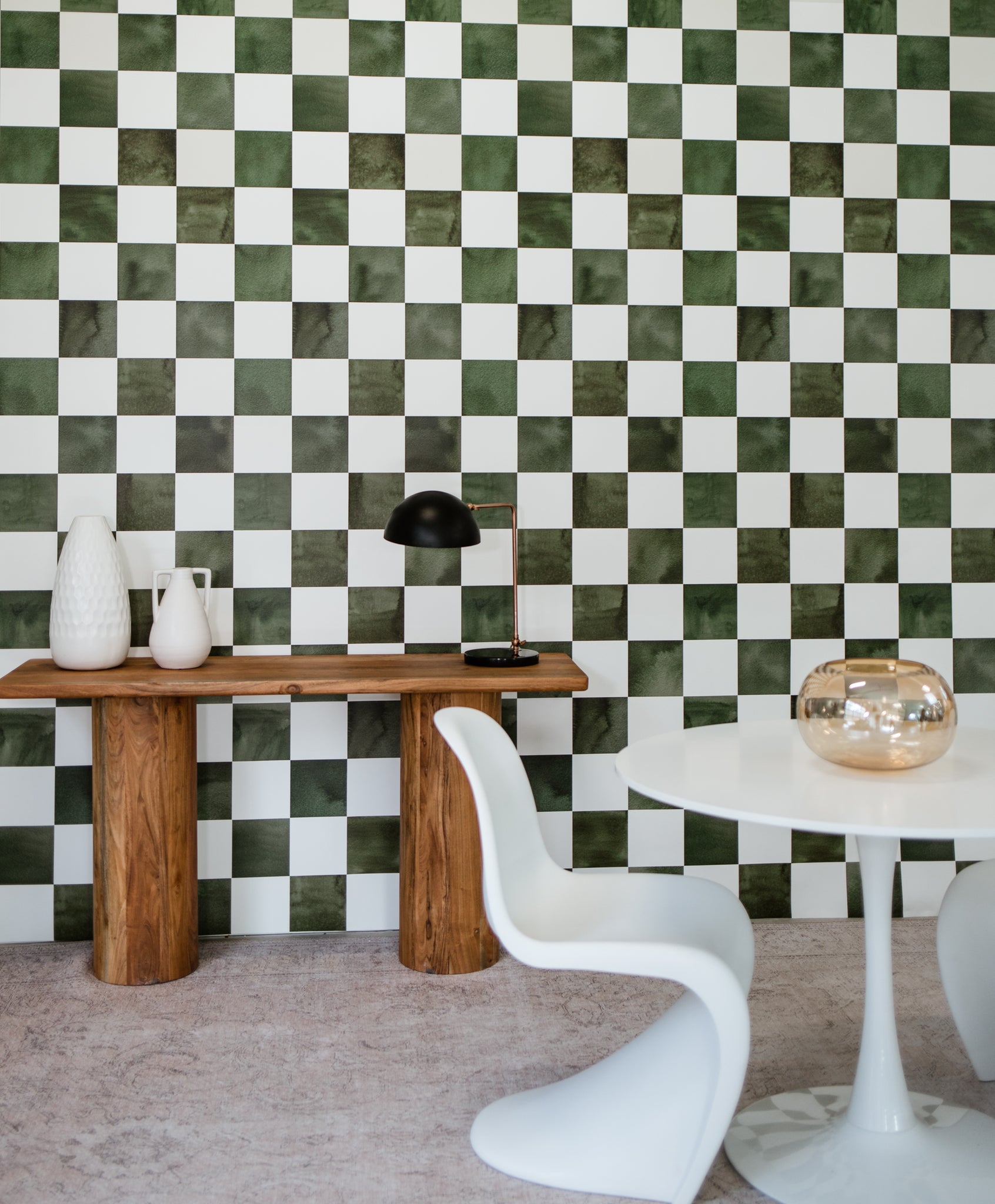 A Trending New Look: Checkered Wallpaper