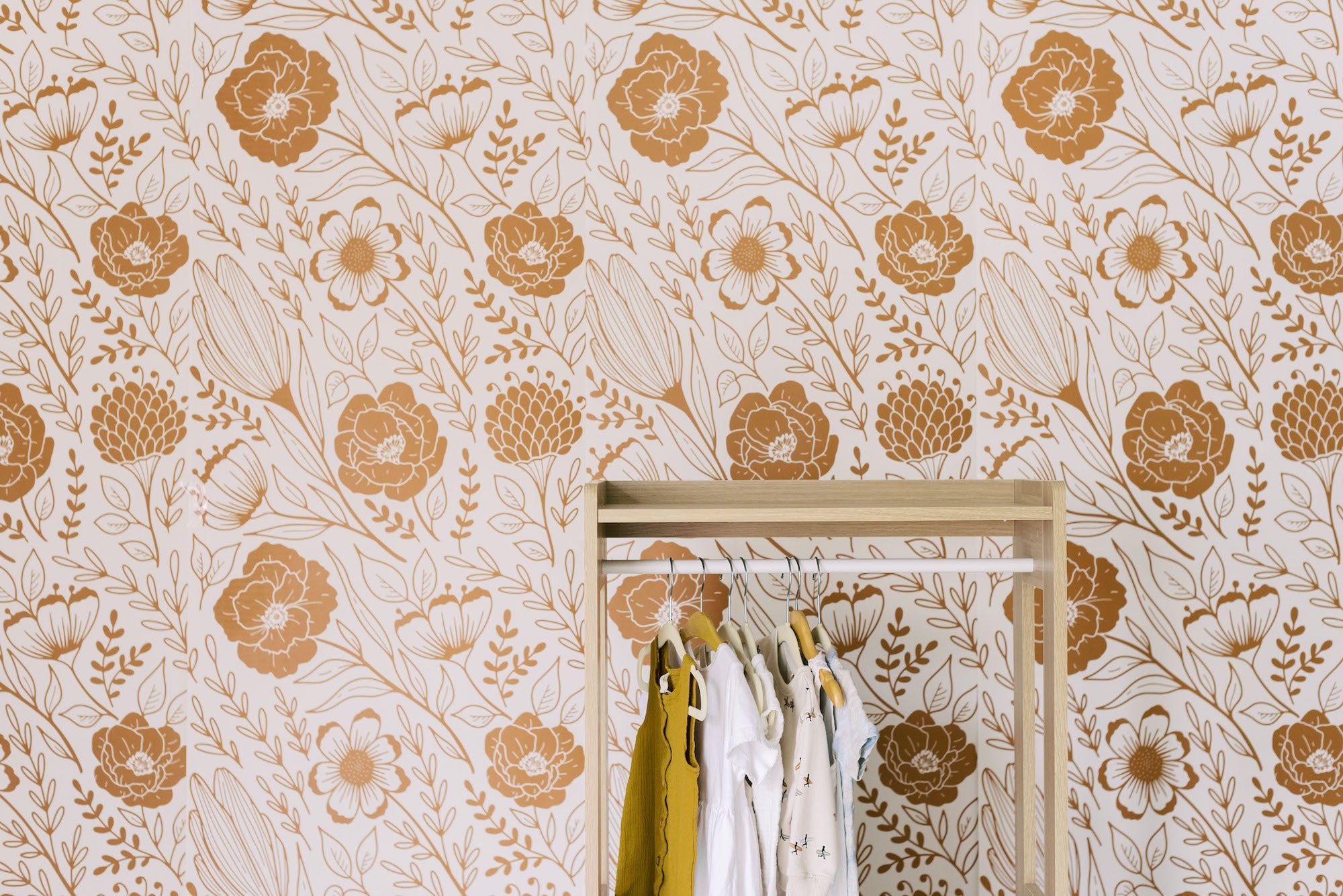 Goldie Wallpaper | Vintage Floral Wallpaper- Anewall Decor