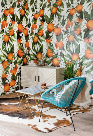 orange fruit mural