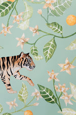 vintage tiger pattern mural