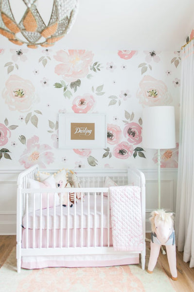 Florence Florals Wallpaper  Munks and Me  Nursery Wallpaper