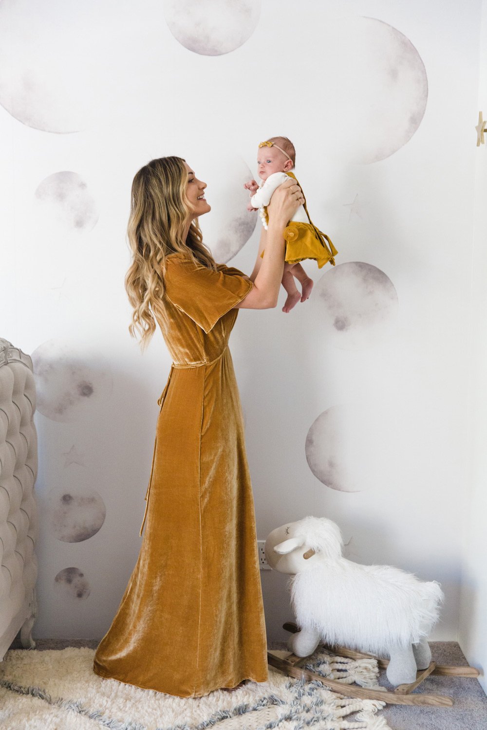 grey moon stars wallpaper baby nursery