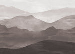 warm grey mountain mural