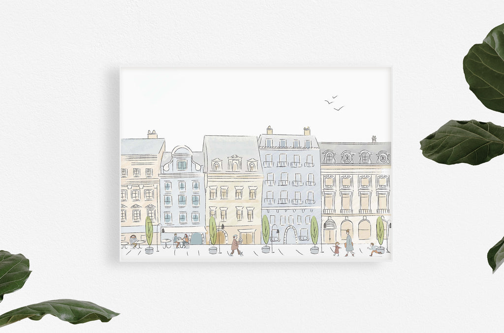 Parisian Street Wall Mural, Vintage Paris Themed Wallpaper anewall