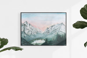 mountain forest art print