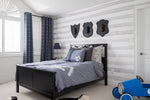 subtle grey and white striped wall mural